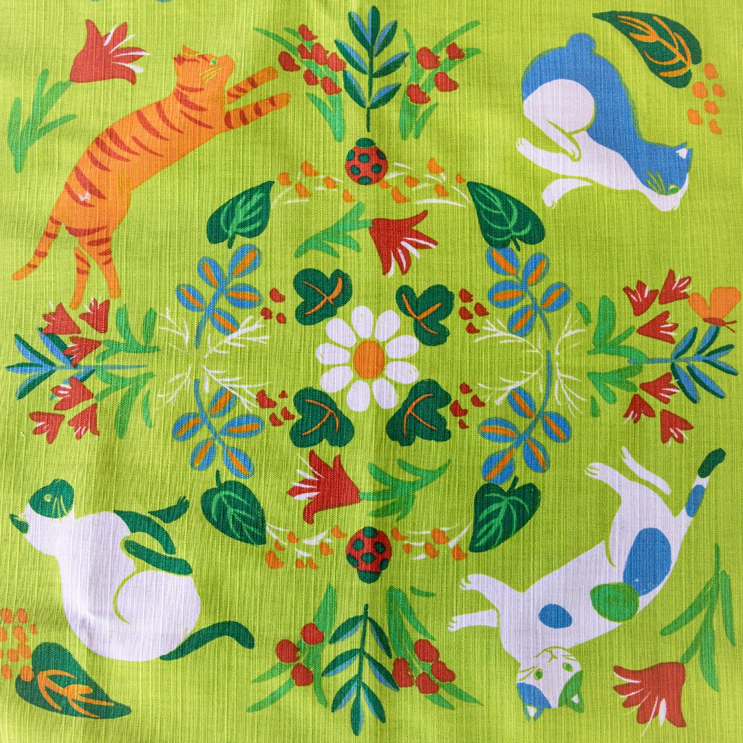 Cat's Garden Furoshiki 50cm