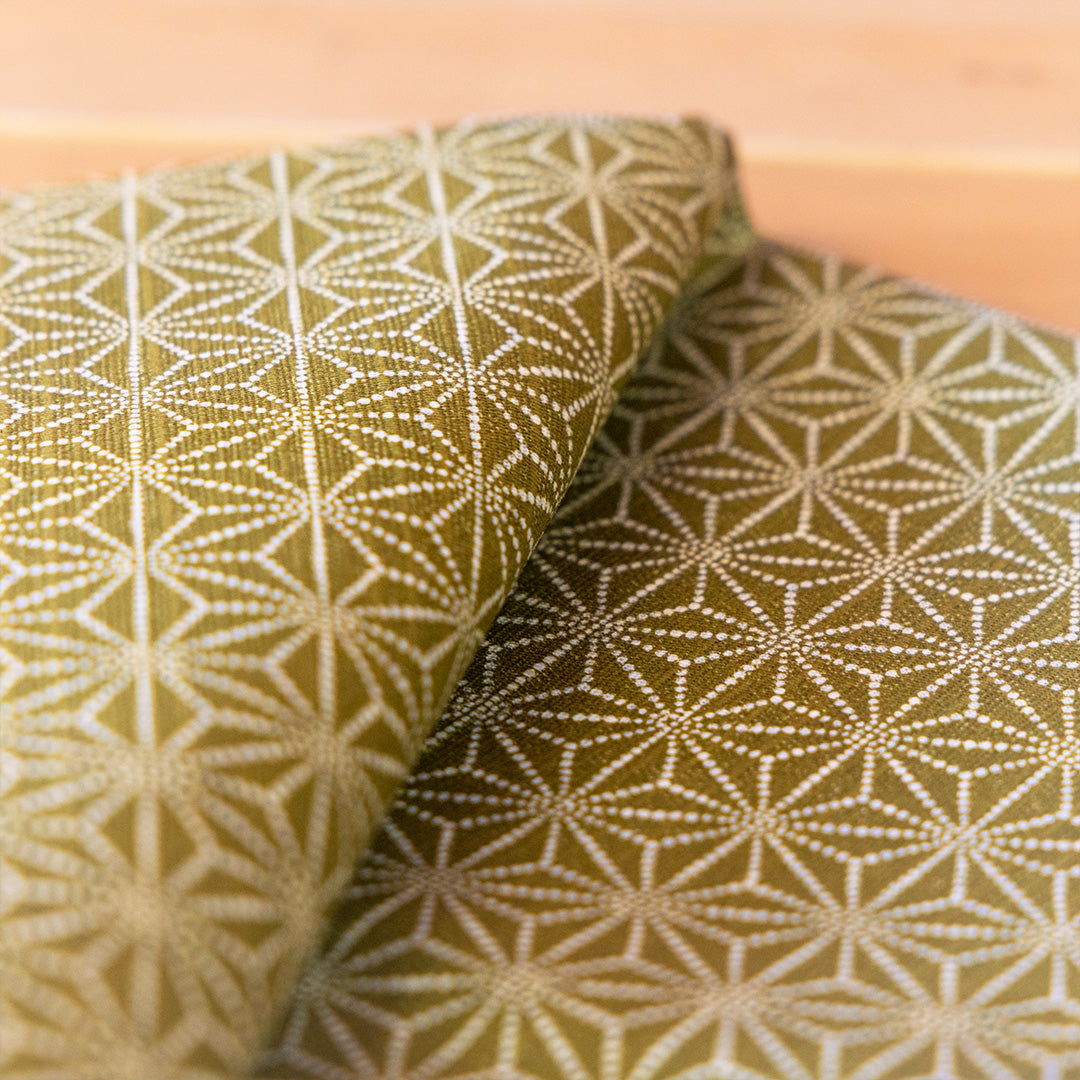 Furoshiki reversible de 50 cm | Asanoha Sakura (morado/verde)