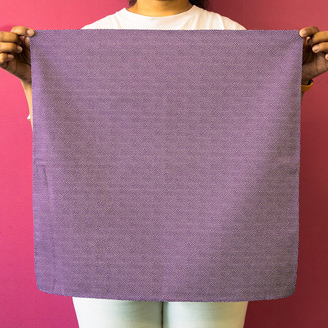 Furoshiki reversible 50 cm | Asanoha Nami (morado/verde)