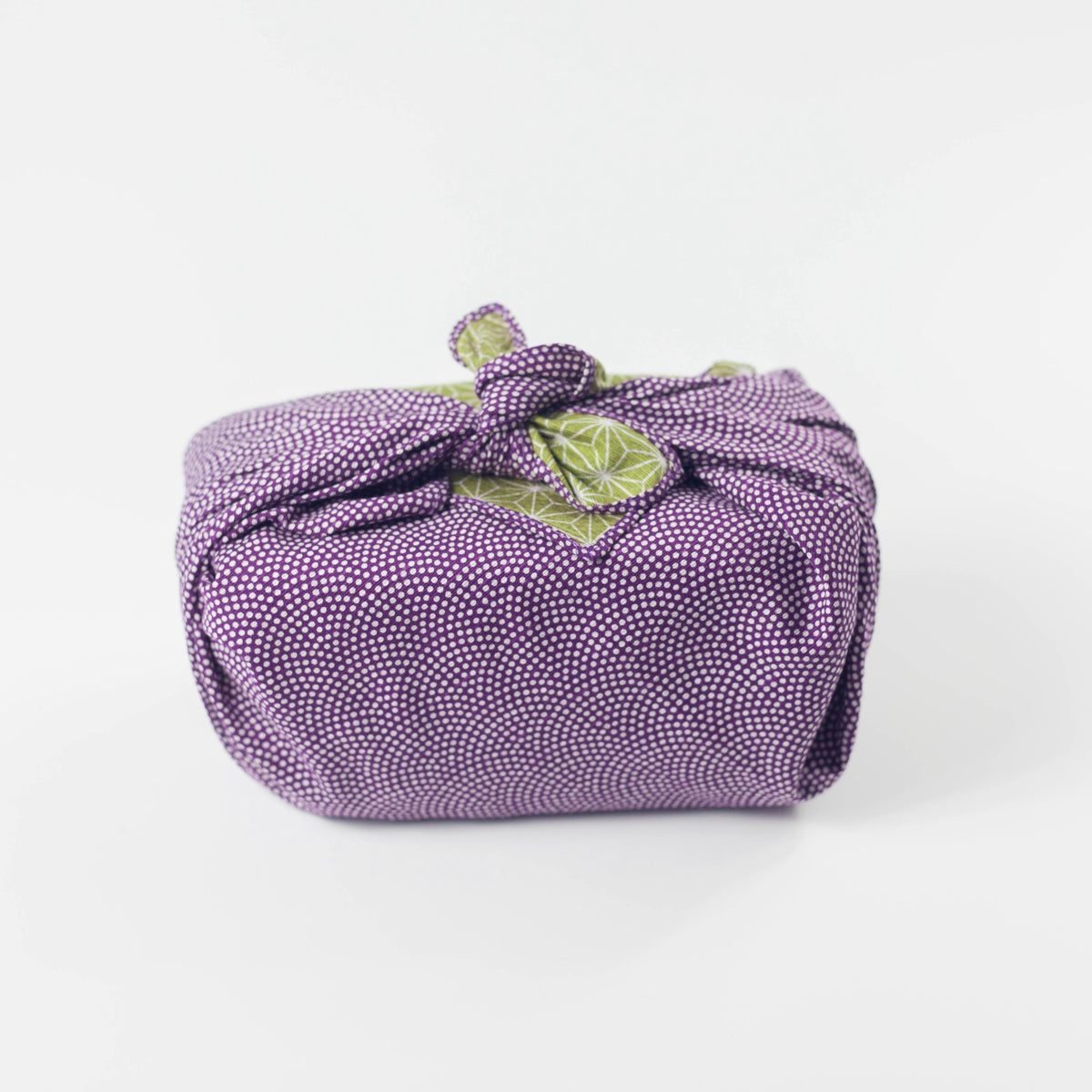 Furoshiki reversible 50 cm | Asanoha Nami (morado/verde)