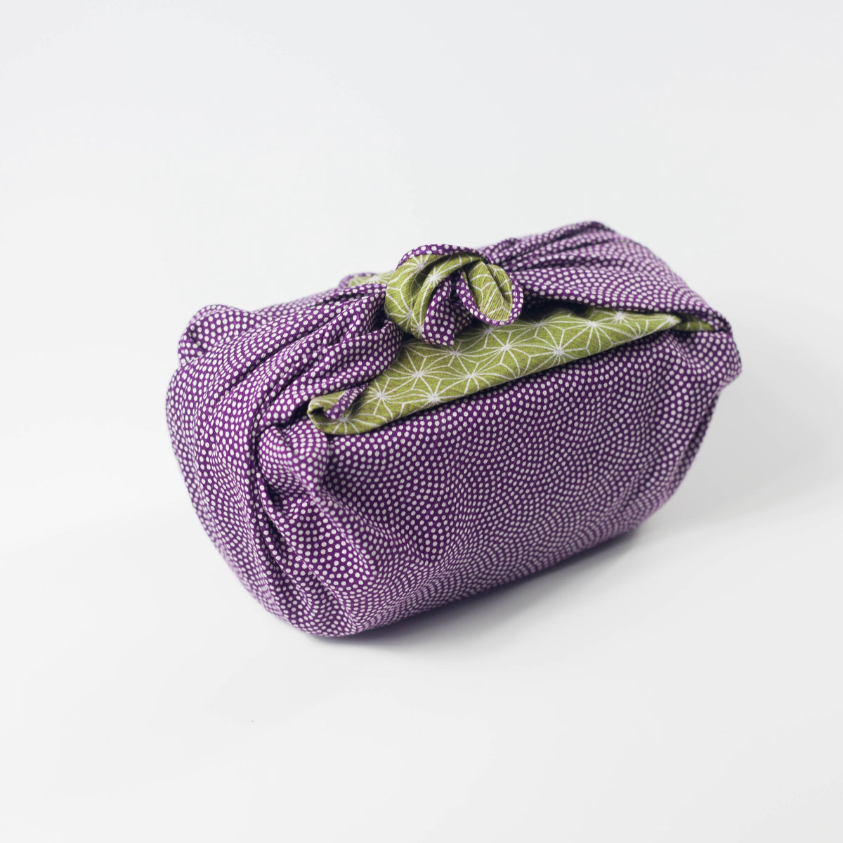 Furoshiki reversible 50 cm | Asanoha Nami (morado/verde)