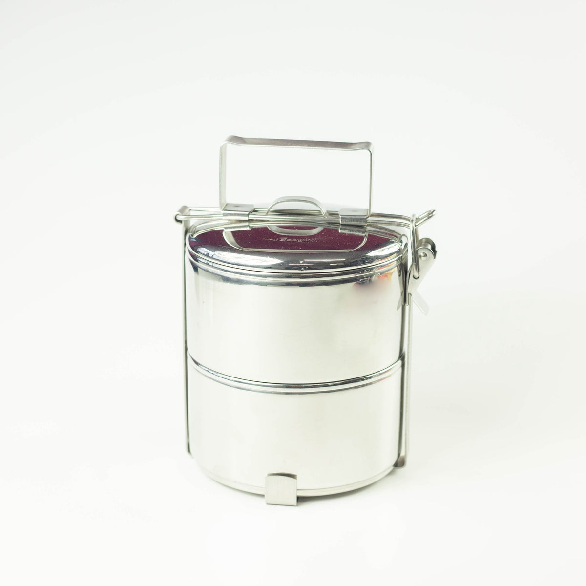 Seagull Tiffin Lunch Box Large, two-tier stainless steel lunch box with handle