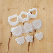Onigiri Mold Push Kawaii, set of 3 mini rice ball molds in heart, star, and bear shapes, BPA-free plastic, made in Osaka Japan