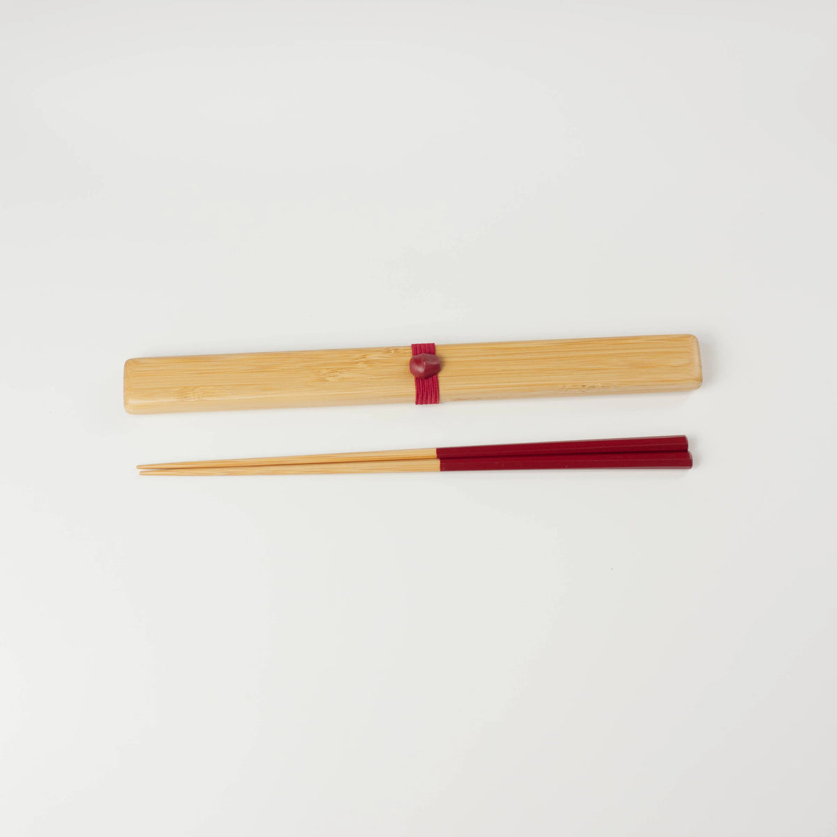 Take Bako bamboo chopsticks set in red with matching travel cases