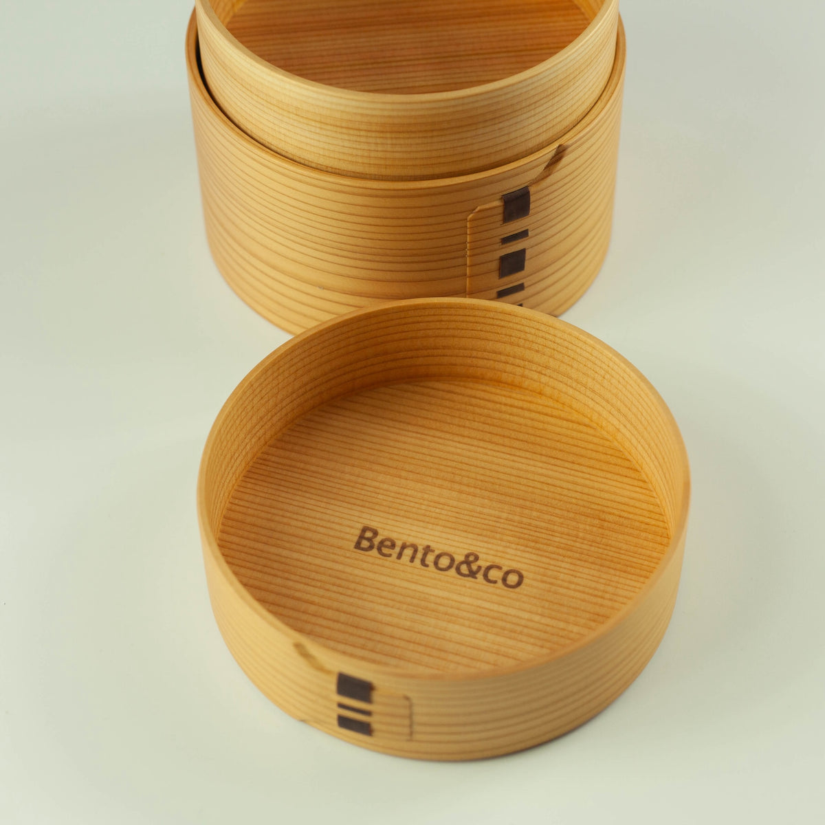 Magewappa Maru two-tier bento box made from Japanese Akita cedar wood, handcrafted in Odate, Japan
