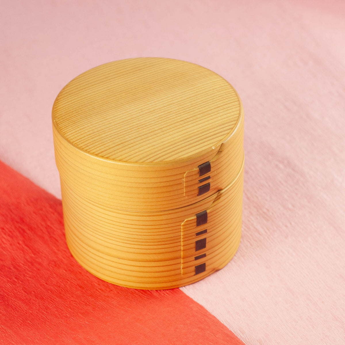 Magewappa Maru two-tier bento box made from Japanese Akita cedar wood, handcrafted in Odate, Japan