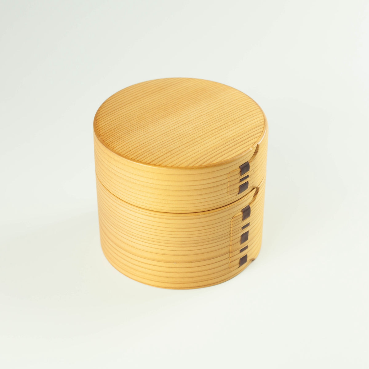 Magewappa Maru two-tier bento box made from Japanese Akita cedar wood, handcrafted in Odate, Japan