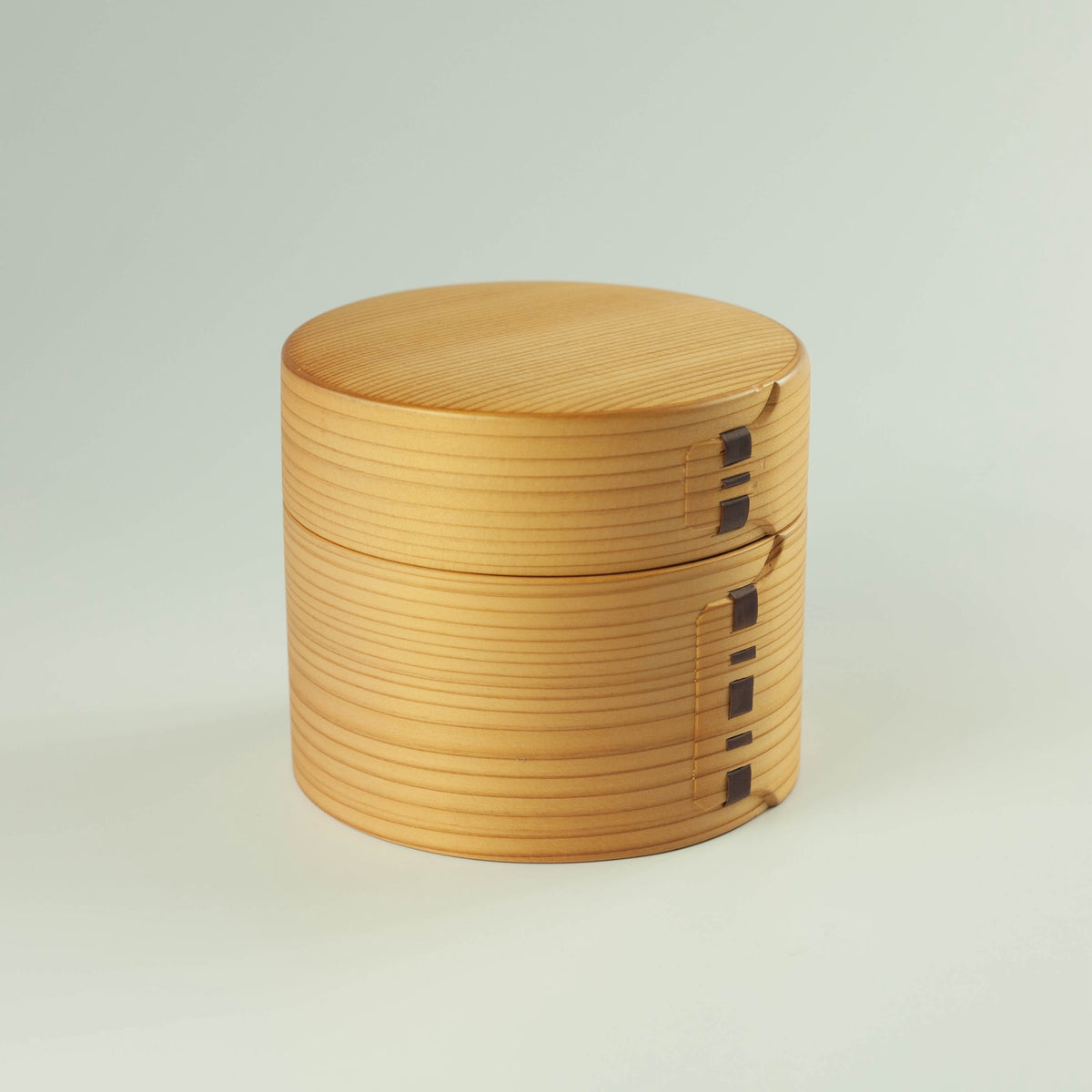 Magewappa Maru two-tier bento box made from Japanese Akita cedar wood, handcrafted in Odate, Japan