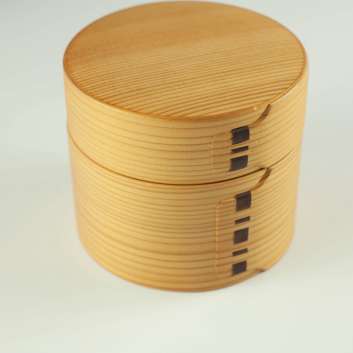 Magewappa Maru two-tier bento box made from Japanese Akita cedar wood, handcrafted in Odate, Japan