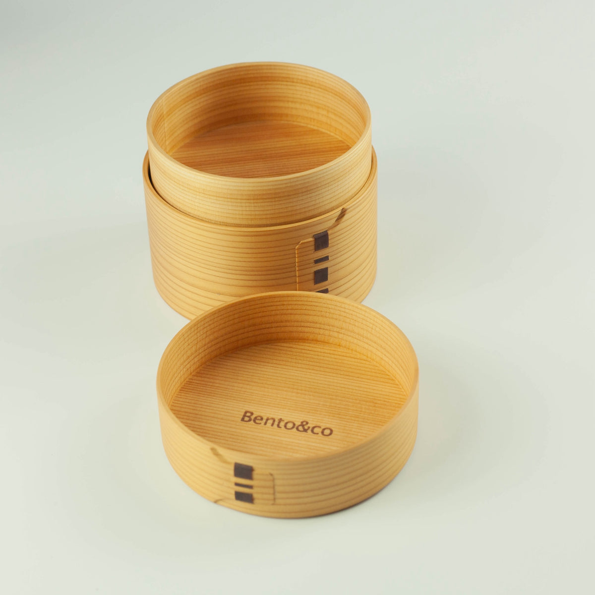 Magewappa Maru two-tier bento box made from Japanese Akita cedar wood, handcrafted in Odate, Japan