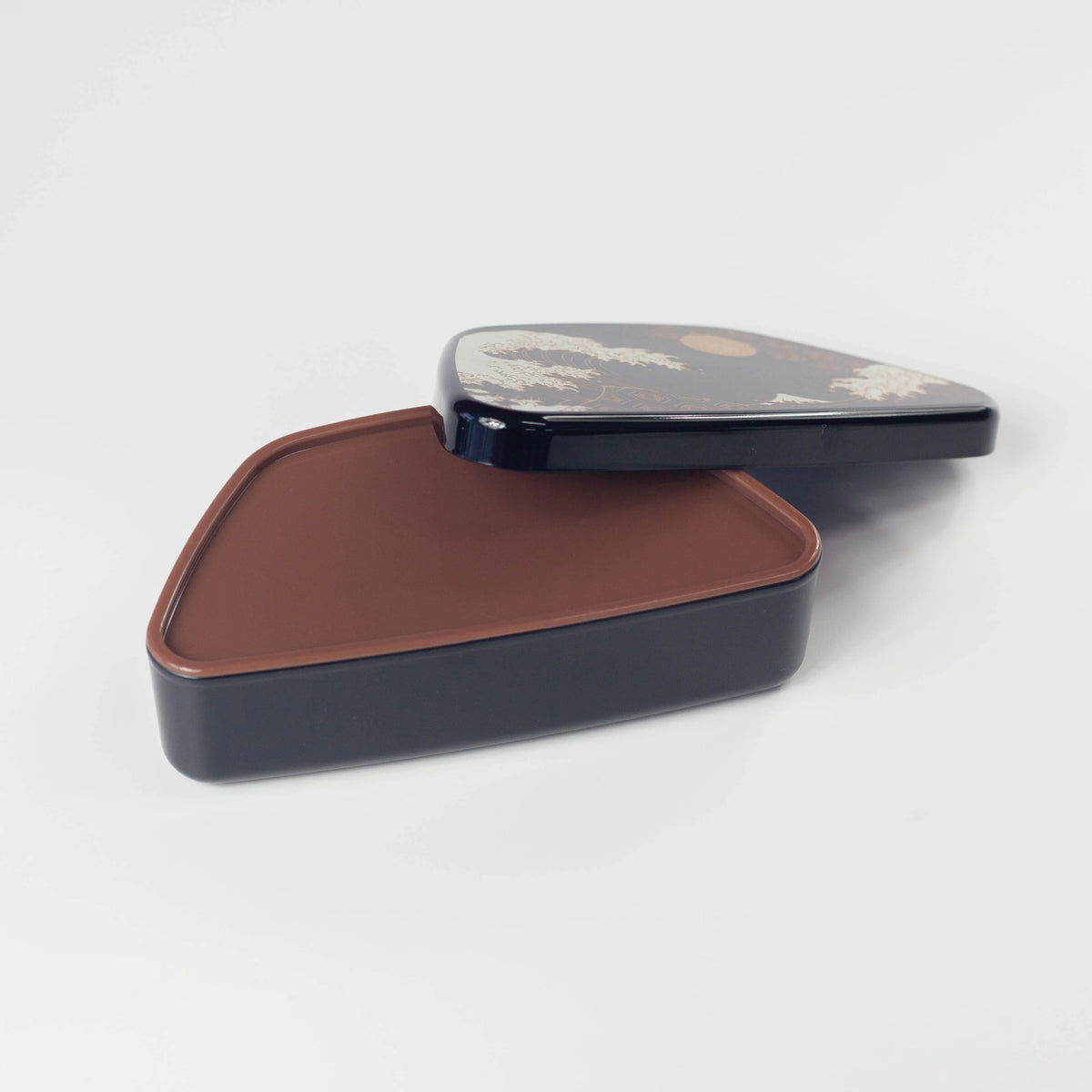 Fuji Onigiri Bento Box with golden wave and full moon design