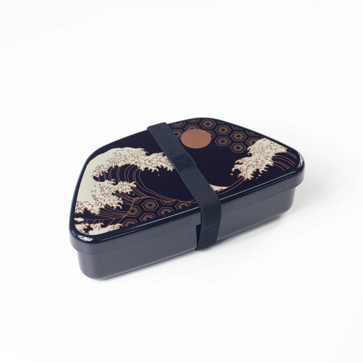 Fuji Onigiri Bento Box with golden wave and full moon design
