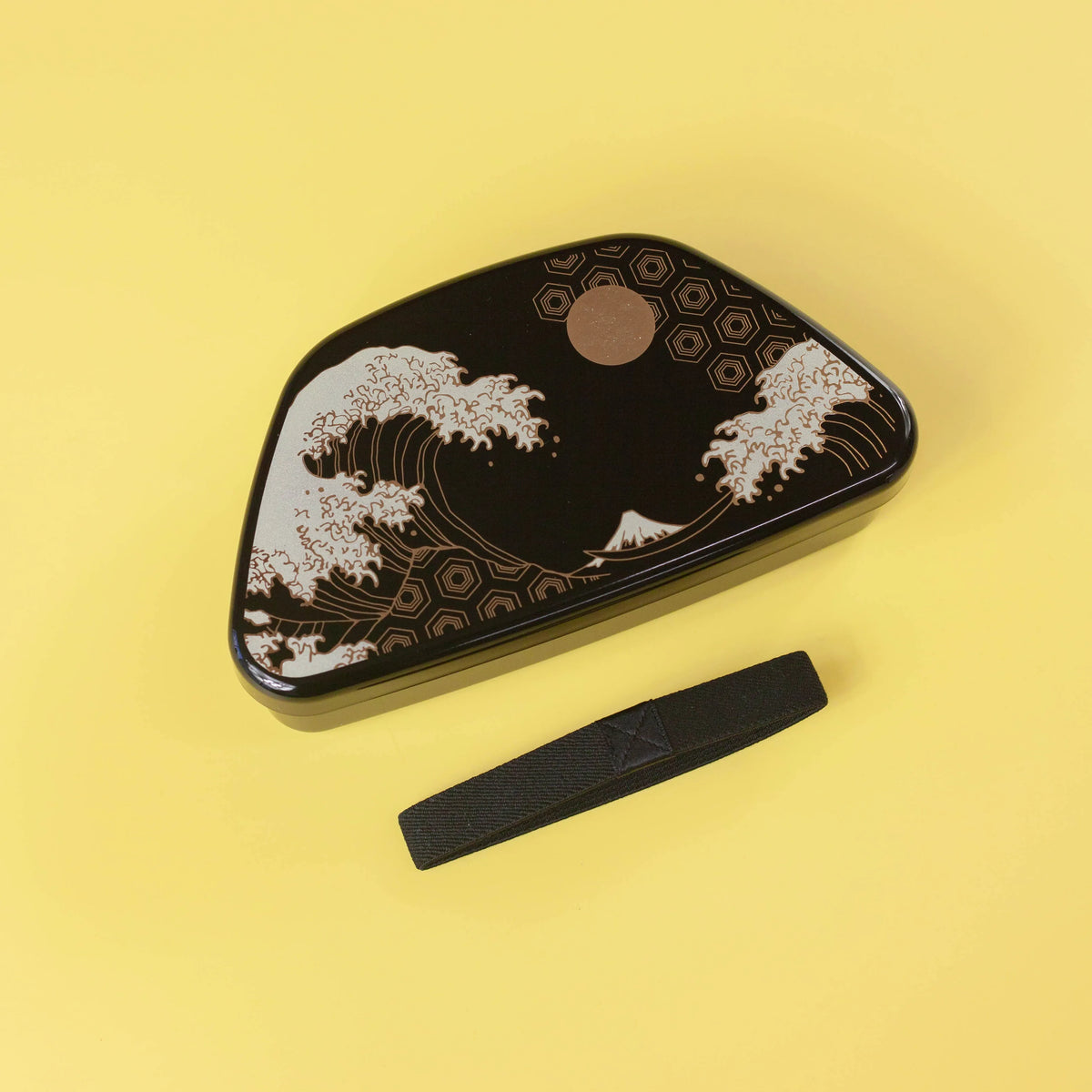 Fuji Onigiri Bento Box with golden wave and full moon design