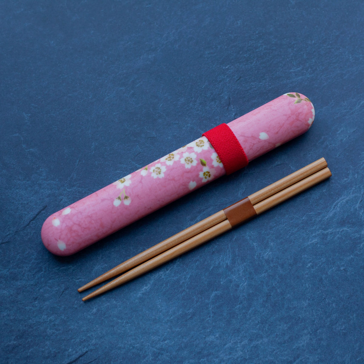 Sakura Usagi Chopsticks Set with cherry blossom and rabbit pattern case