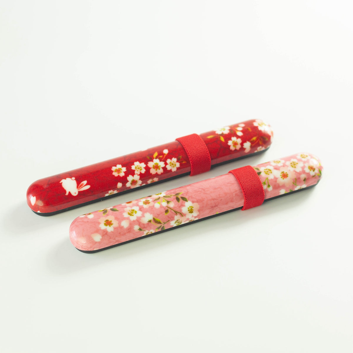 Sakura Usagi Chopsticks Set with cherry blossom and rabbit pattern case