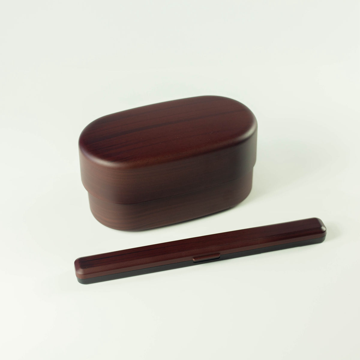 Tochi mokume chopsticks with a natural woodgrain pattern
