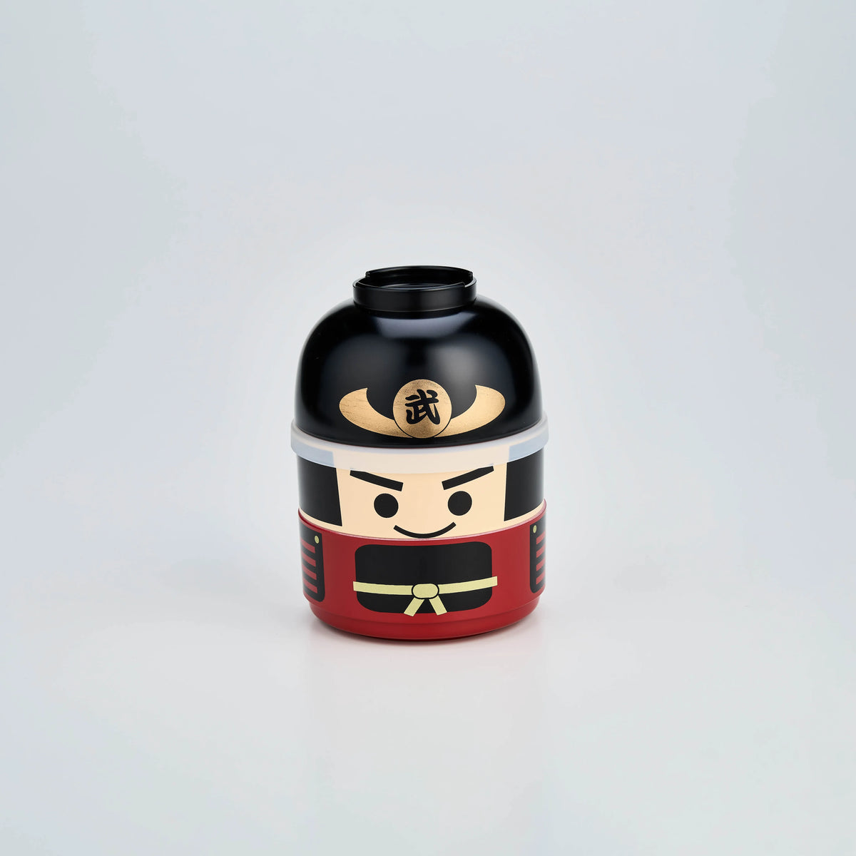 Kokeshi Bento Box Bushi, samurai-inspired Japanese bento box with two tiers and soup bowl