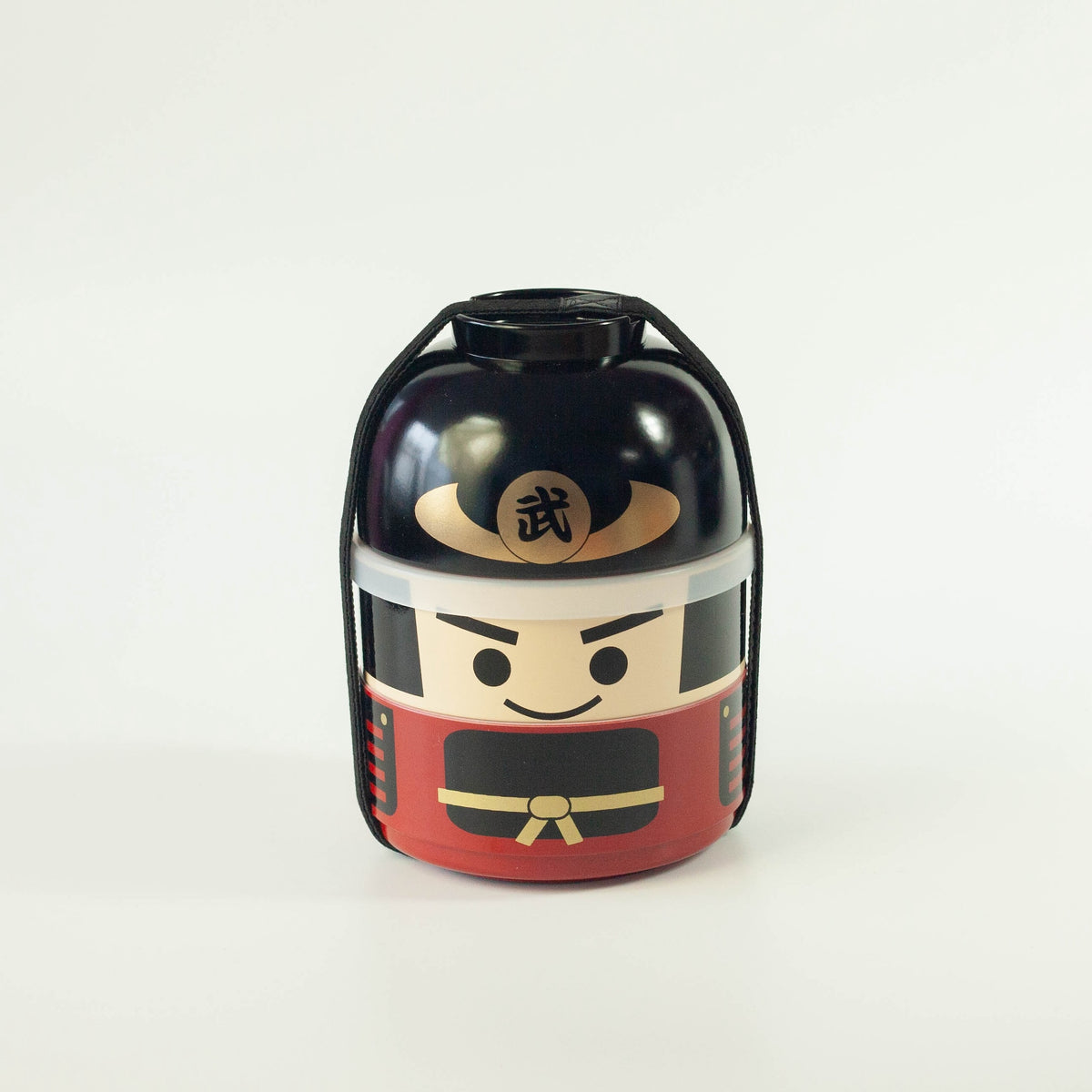 Kokeshi Bento Box Bushi, samurai-inspired Japanese bento box with two tiers and soup bowl