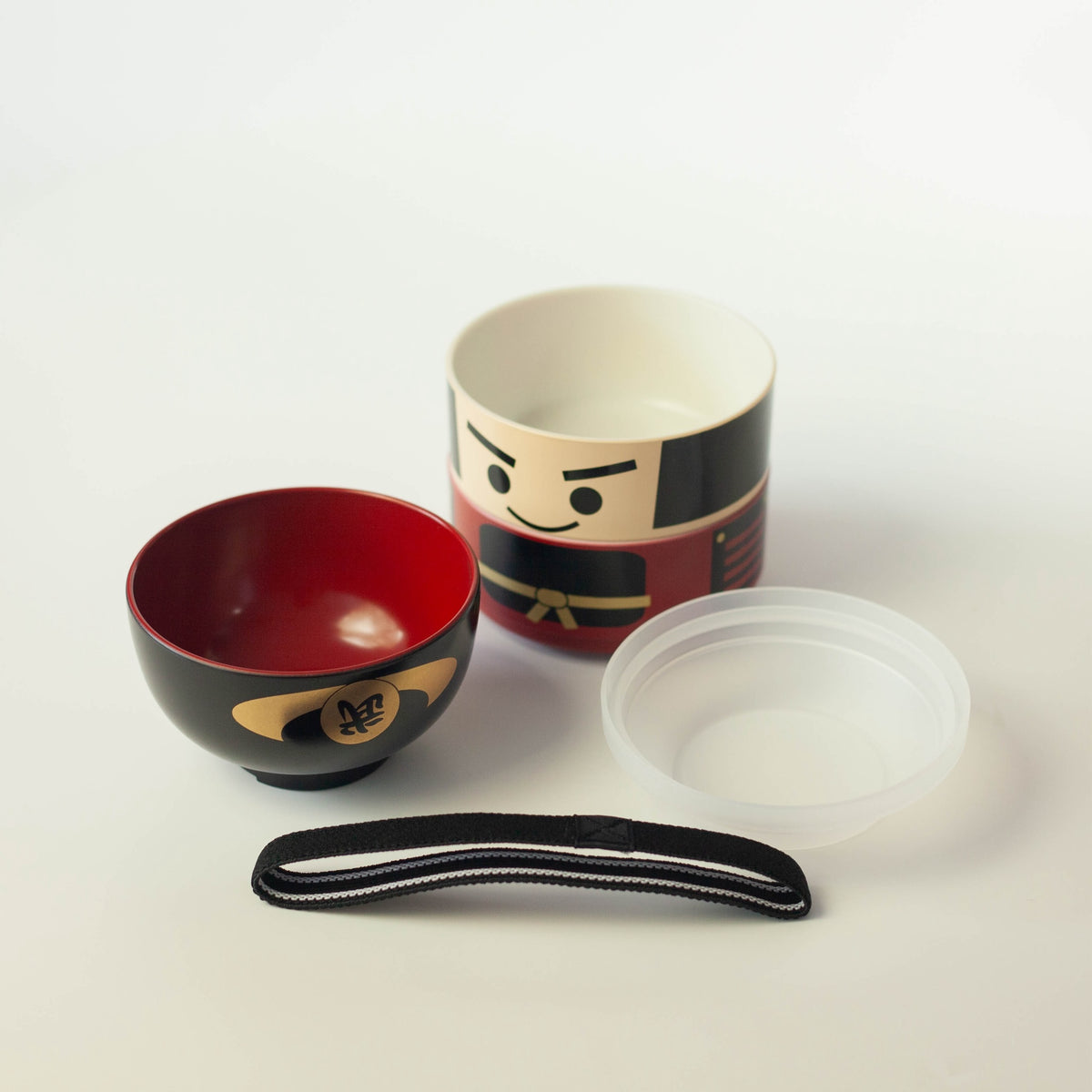 Black replacement lunch band for small Kokeshi Bento Boxes