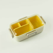 Shikiri Slim Bento Box in natural beige with removable dividers