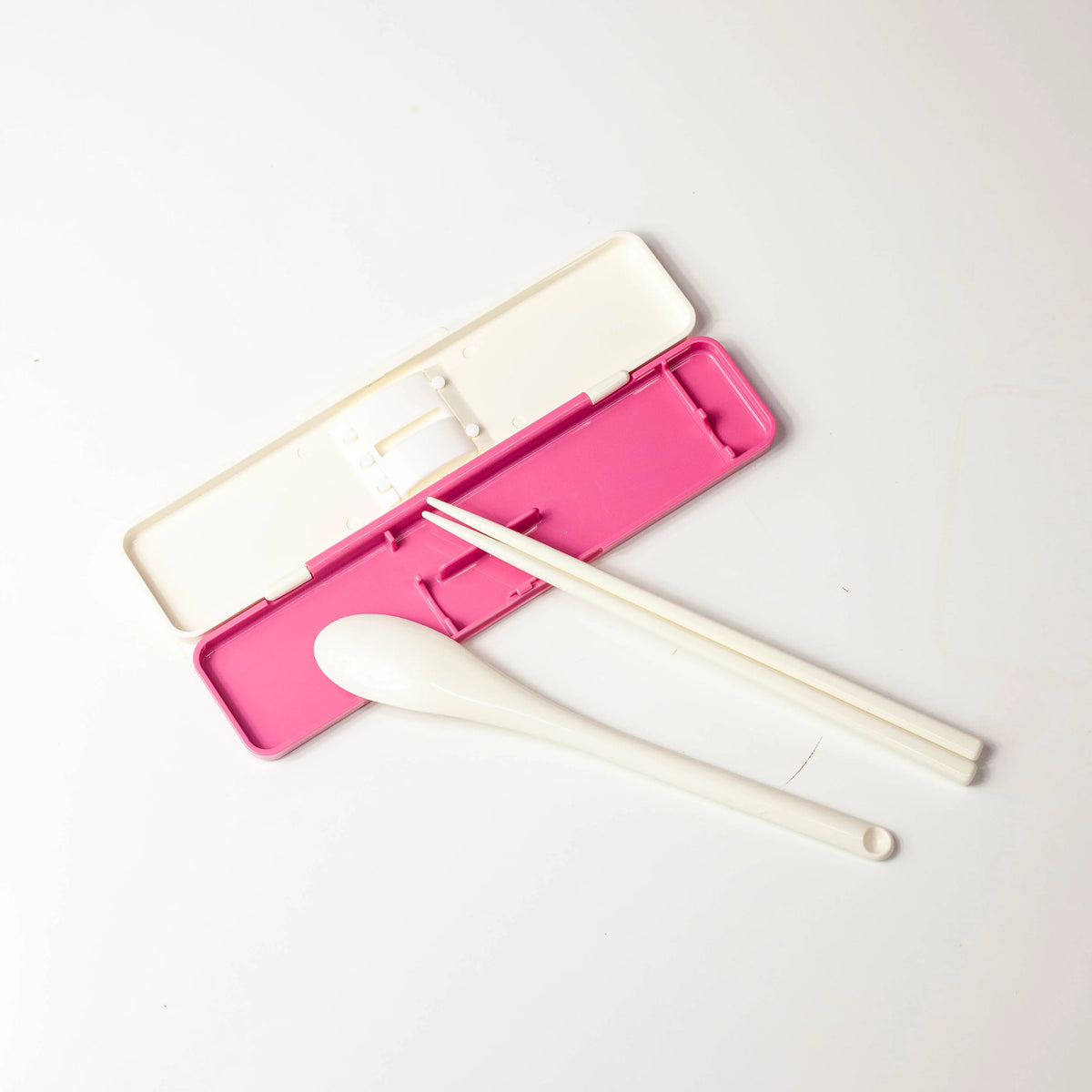 Hello Kitty Wafu cutlery set with chopsticks, spoon and floral carrying case