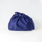 Navy drawstring lunch bag, made in Japan