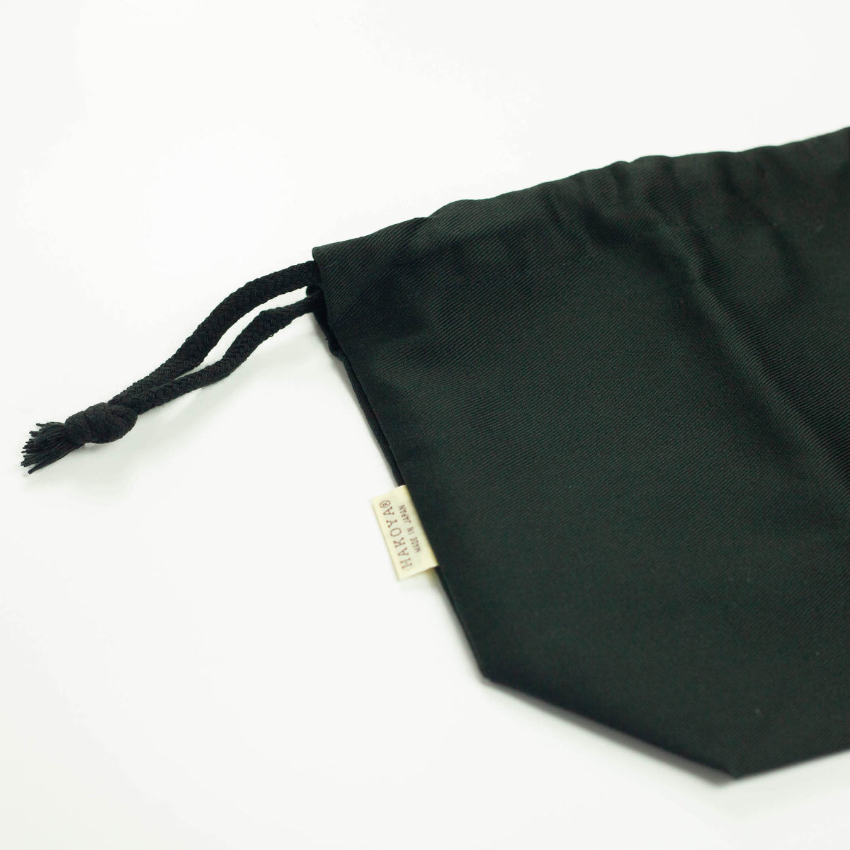 Black Drawstring Lunch Bag, cotton bento bag for lunch boxes up to 1300 ml
