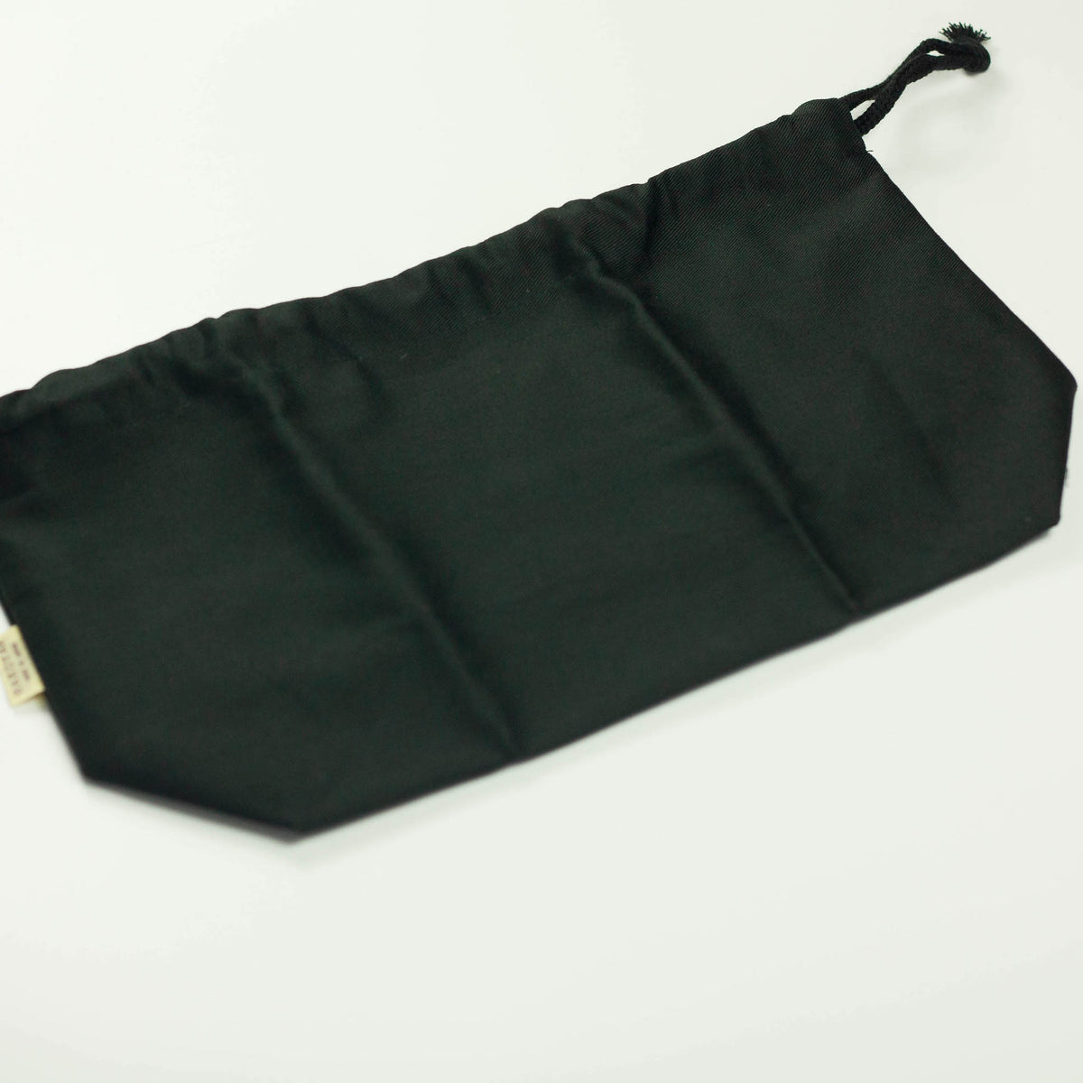 Black Drawstring Lunch Bag, cotton bento bag for lunch boxes up to 1300 ml