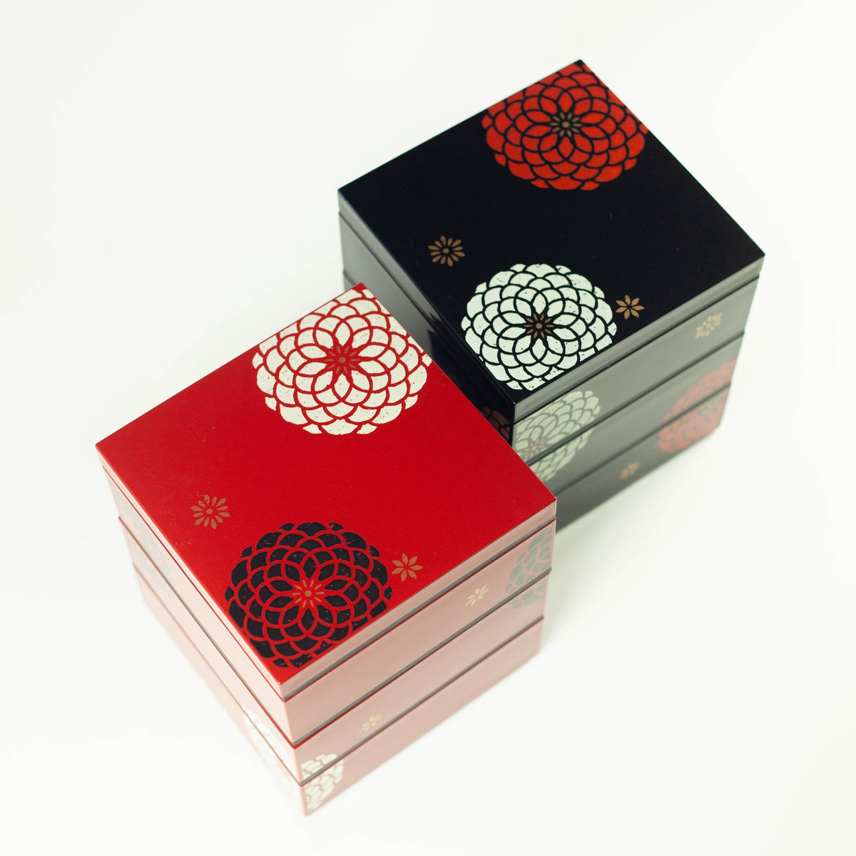 Ojyu Picnic Bento Box 15cm with three stacked tiers