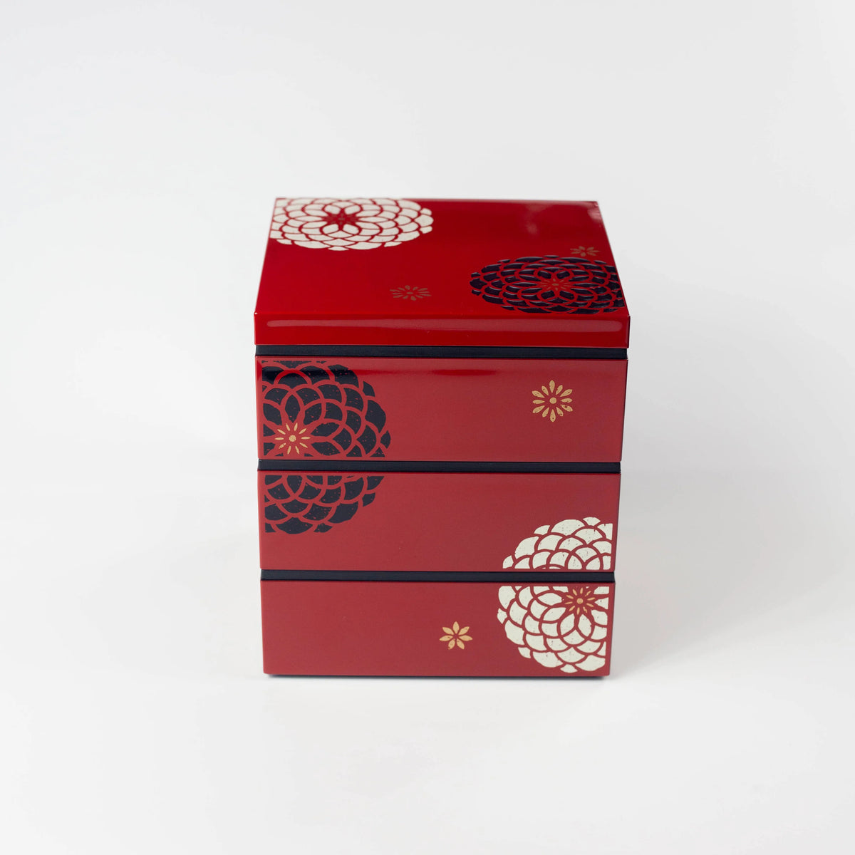 Ojyu Picnic Bento Box 15cm with three stacked tiers