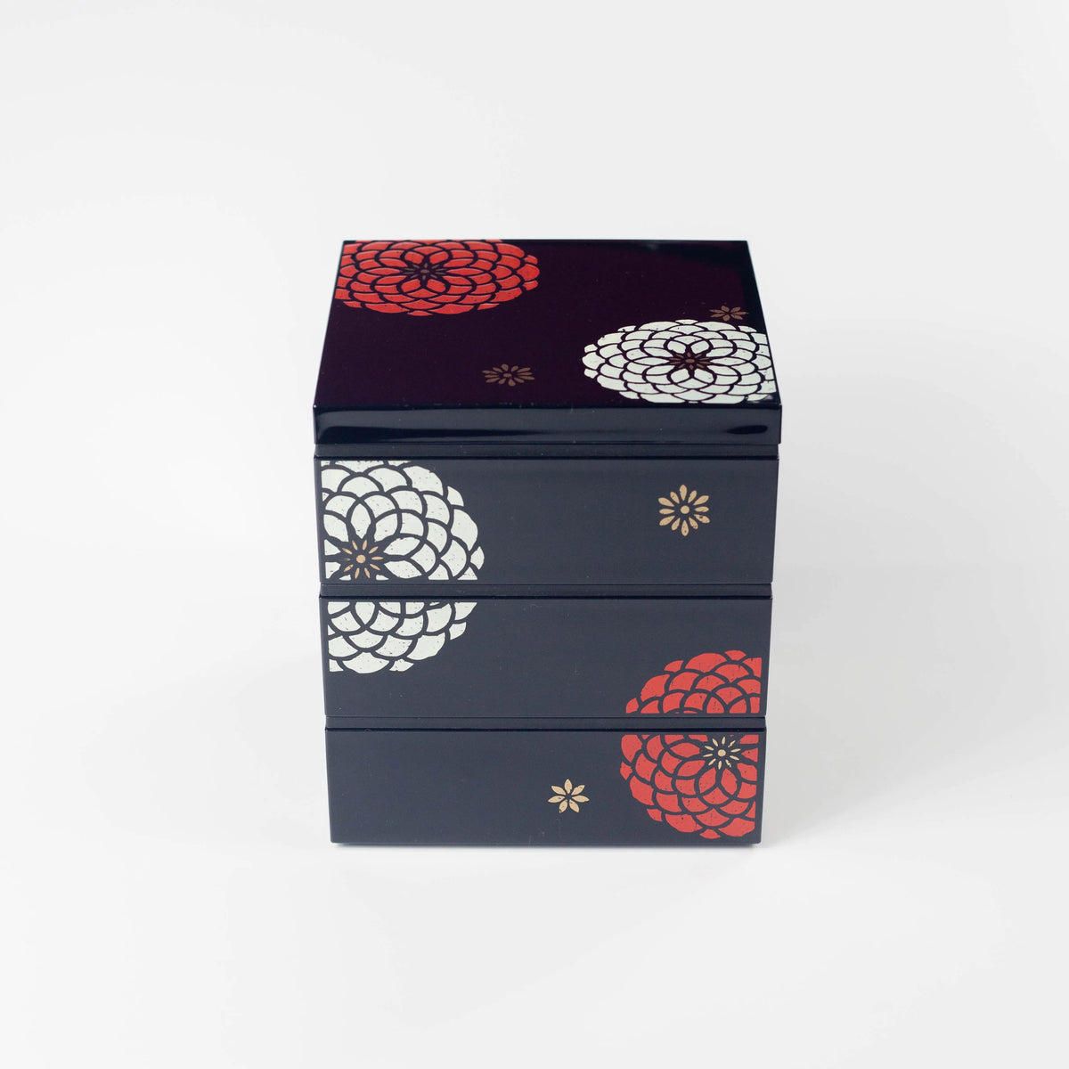 Ojyu Picnic Bento Box 15cm with three stacked tiers