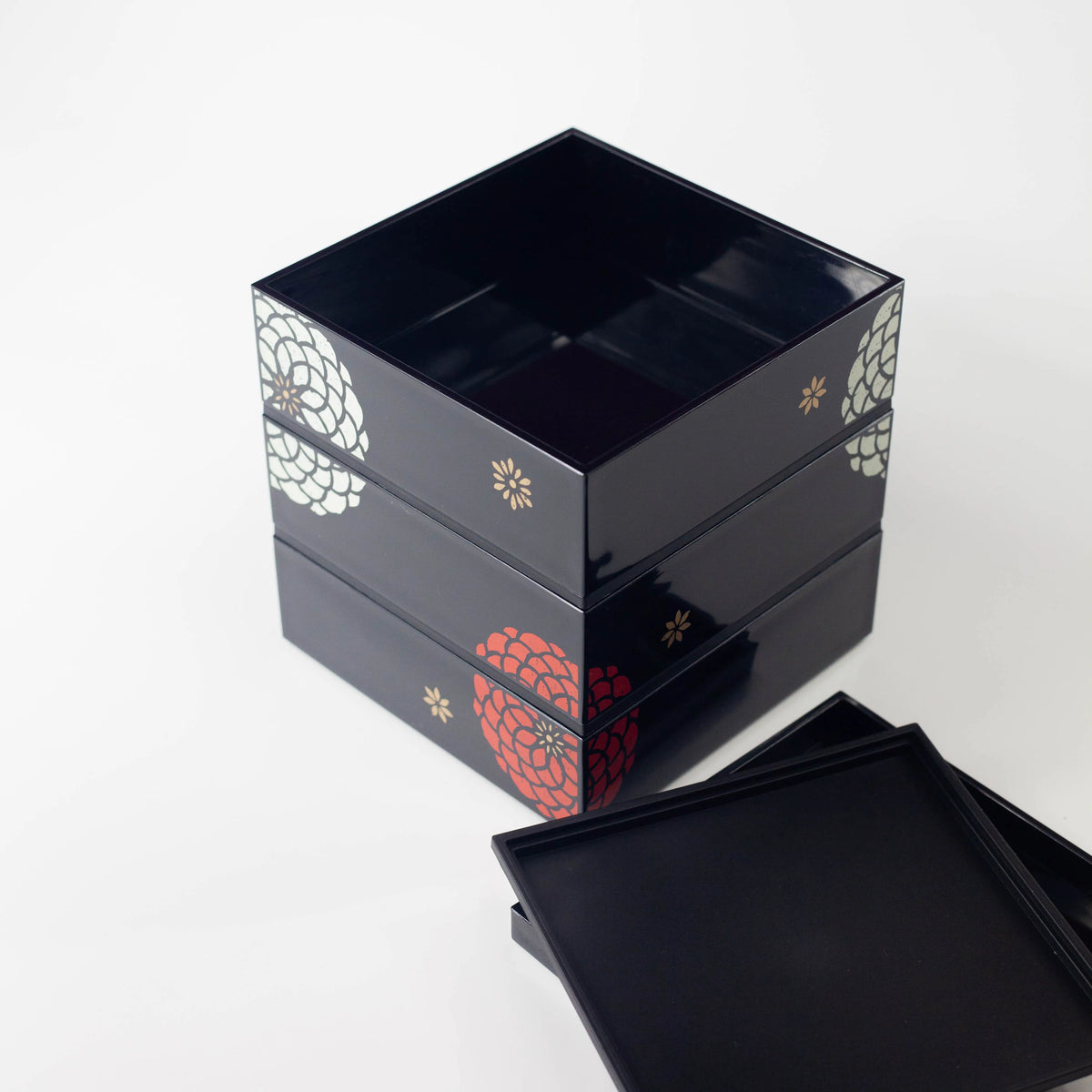 Ojyu Picnic Bento Box 15cm with three stacked tiers