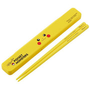 Pikachu Chopsticks Set, kids chopsticks featuring a winking Pikachu, made in Japan
