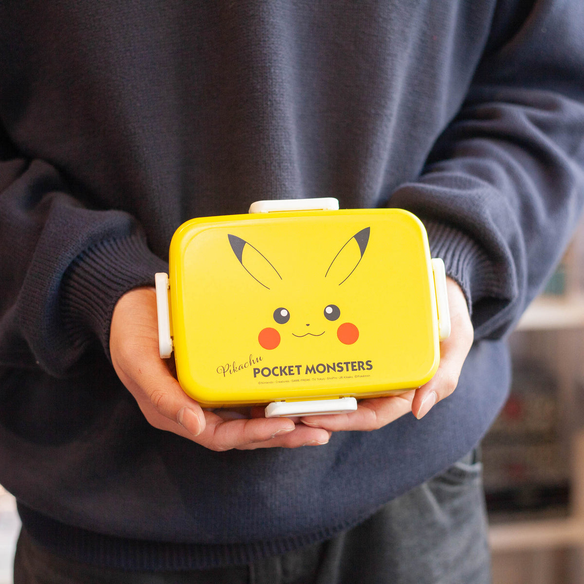 Pikachu Bento Box, single-tier 650ml lunch box featuring Pikachu, made in Japan
