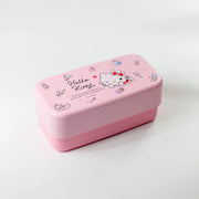 Hello Kitty Water Colors 1,000 ml two-tier jumbo bento box in pastel pink