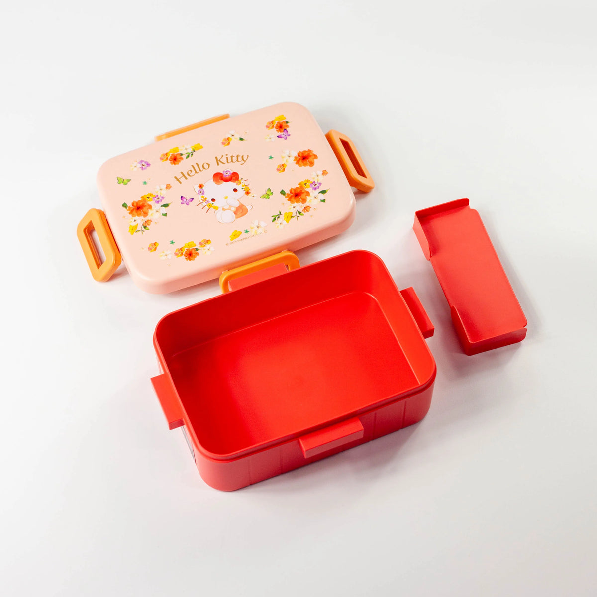 Hello Kitty Bento Box Vivid Pastels, single-tier 650ml lunch box with leak-proof 4-lock lid, made in Japan
