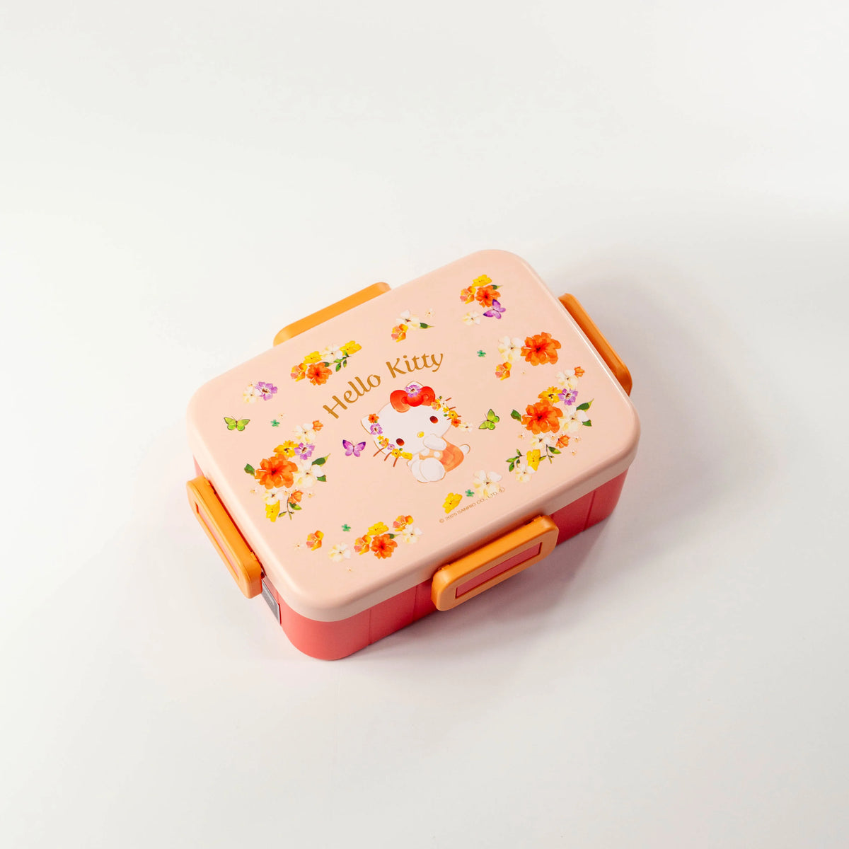 Hello Kitty Bento Box Vivid Pastels, single-tier 650ml lunch box with leak-proof 4-lock lid, made in Japan
