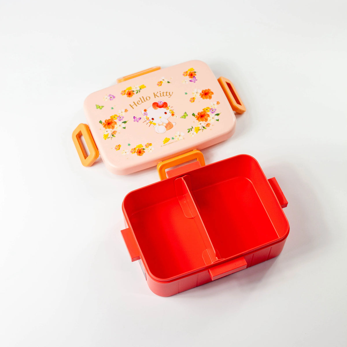 Hello Kitty Bento Box Vivid Pastels, single-tier 650ml lunch box with leak-proof 4-lock lid, made in Japan
