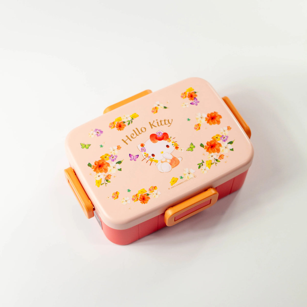 Hello Kitty Bento Box Vivid Pastels, single-tier 650ml lunch box with leak-proof 4-lock lid, made in Japan
