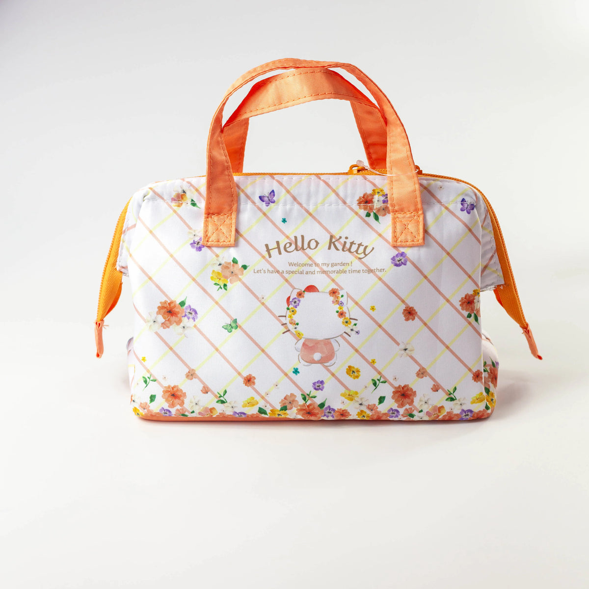 Hello Kitty Vivid Pastels insulated lunch bag with floral print and wide opening