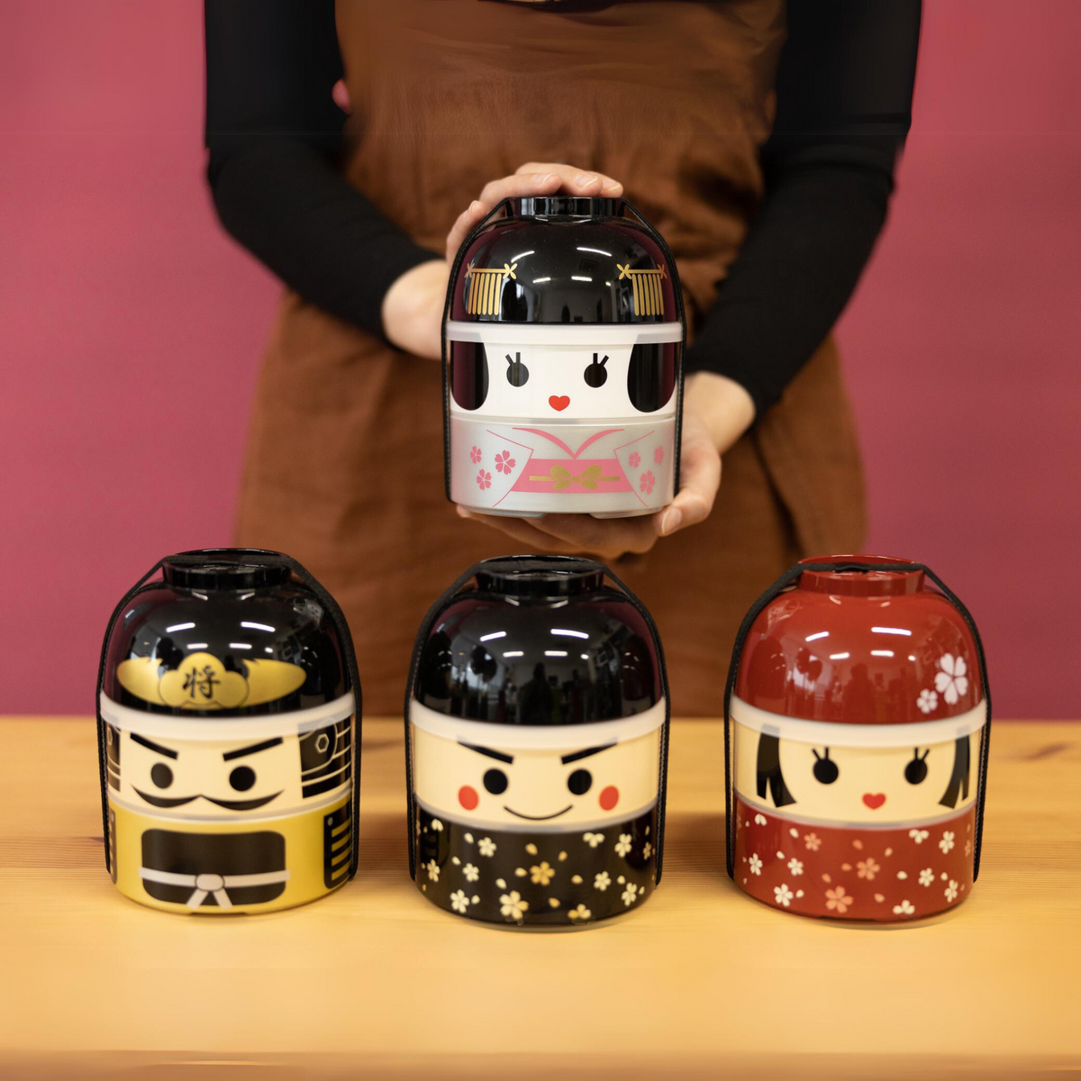 Big Kokeshi Bento Box | Ichiro, a large-capacity Japanese lunch box inspired by a traditional kokeshi doll