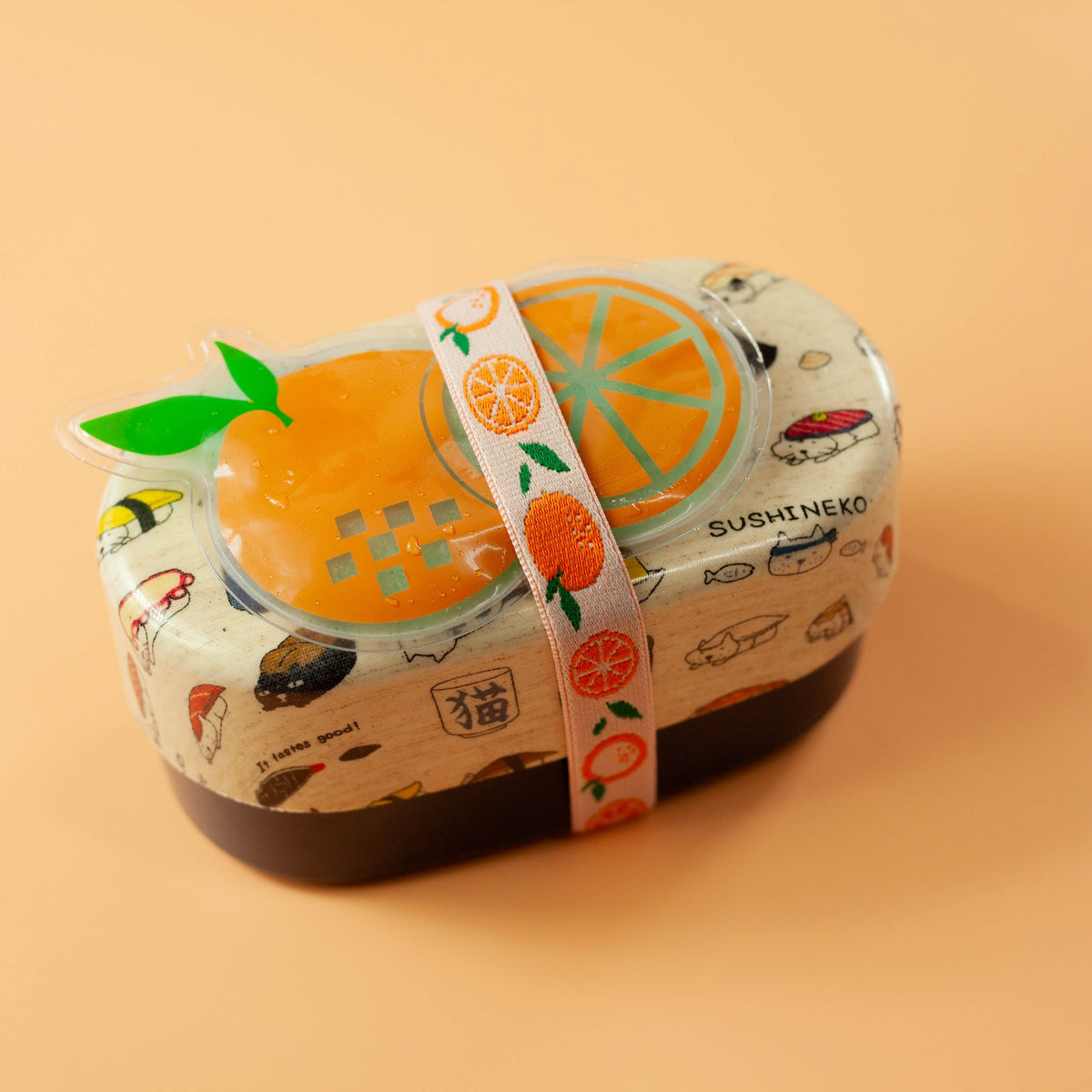Fruit ice pack and matching lunch band set in orange, strawberry and pineapple designs