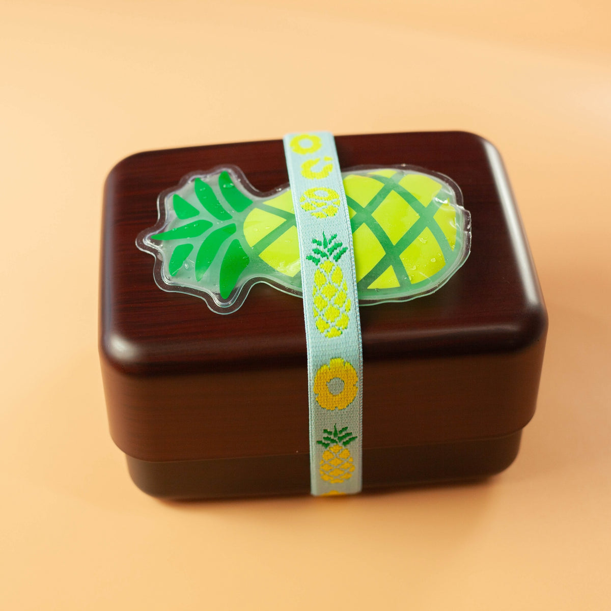 Fruit ice pack and matching lunch band set in orange, strawberry and pineapple designs