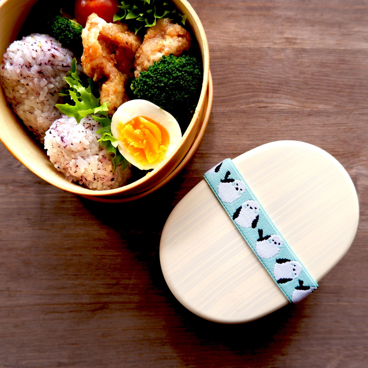 Shima Enaga 27 cm Japanese bento lunch band with long-tailed tit bird pattern shimaenaga