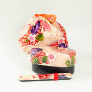 Kimono Sakura Pink bento bundle with a cherry blossom pattern