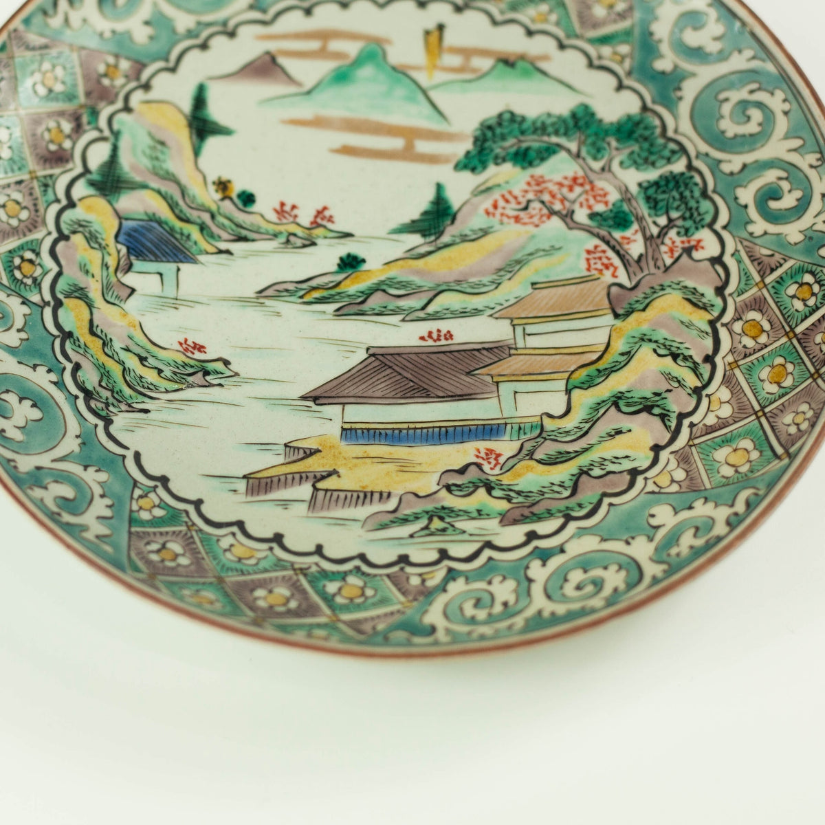 Placa Kutaniyaki de la era Meiji de 1900