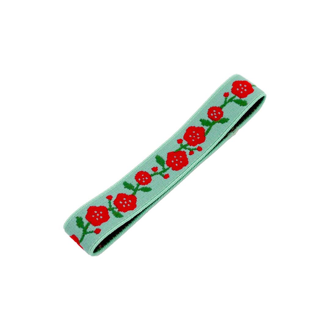 Retro Tsubaki 27 cm Japanese bento lunch band with camellia flower pattern