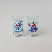 Doraemon and Perman Glass Set