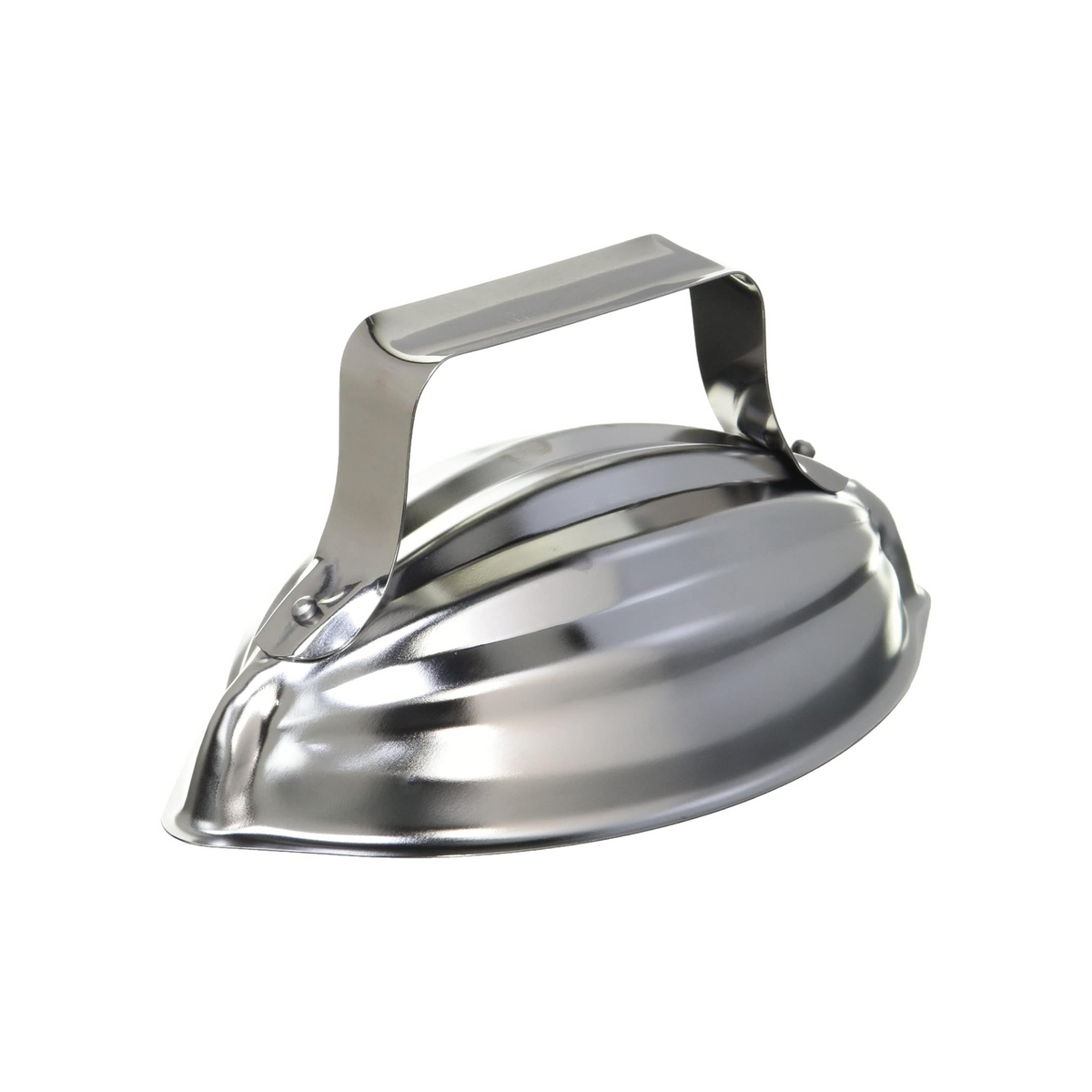 Restaurant Style Rice Mold – stainless steel oval mold closed with handle and side latch clasp, angled view on white background
