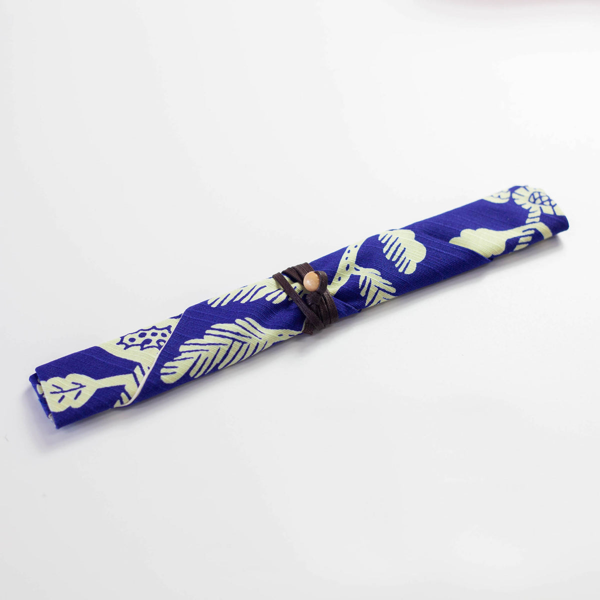 Furoshiki cloth chopstick case in colorful Japanese floral patterns